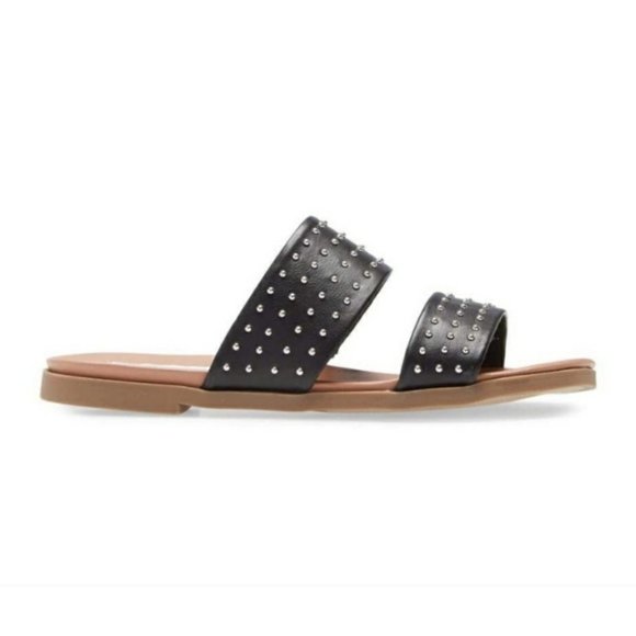 NEW STEVE MADDEN DEDE STUDDED SLIDE SANDALS - Picture 3 of 9